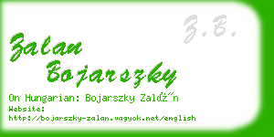 zalan bojarszky business card